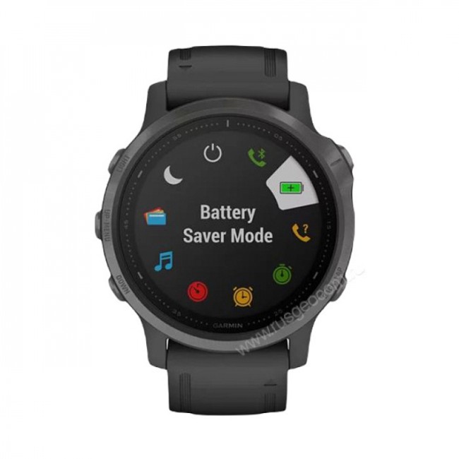 Часы Garmin Fenix 6S Sapphire серый DLC с черным ремешком