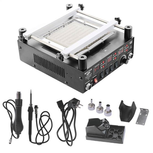 Цифровая паяльная станция 3 в 1 МЕГЕОН 00363