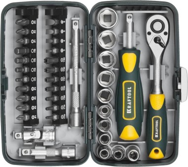 KRAFTOOL X-Drive 38, 38 предм., универсальный набор инструмента (27970-H38)