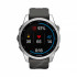 Часы Garmin Fenix 7S серебристый с графитовым силиконовым ремешком