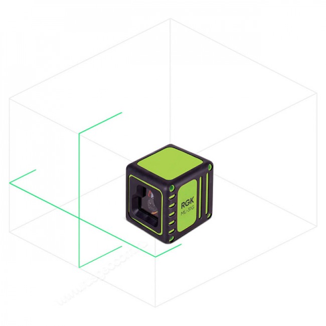 Комплект: лазерный уровень RGK ML-31G + штатив RGK F170, кронштейн RGK K-5, рулетка RGK RM3