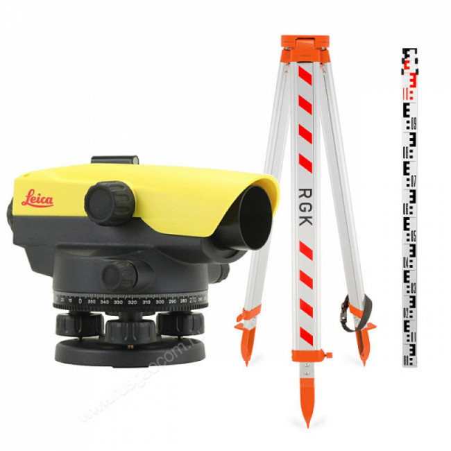 Комплект оптический нивелир Leica NA 520  с поверкой штатив рейка - 3 в 1