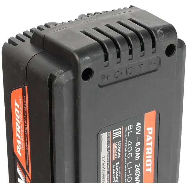 Батарея аккумуляторная Patriot BL 406 (40 В, 6 А*ч) Батарея аккумуляторная Patriot BL 406 (40 В, 6 А*ч)