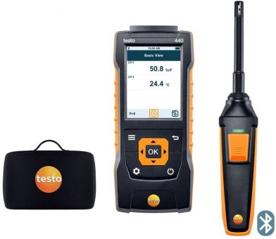 Комплект Testo 440 с Bluetooth-зондом влажности и температуры и кейсом